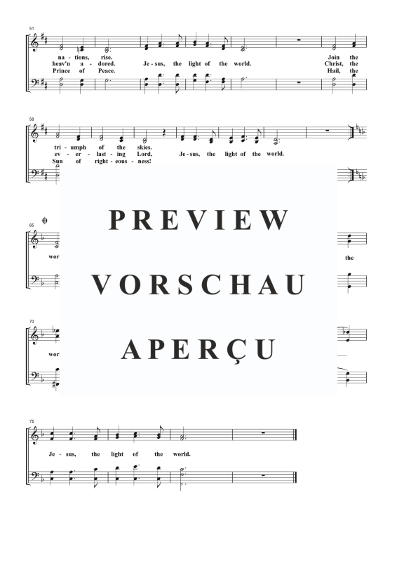 gallery: Jesus, the Light of the World, , Gemischter Chor und Klavier