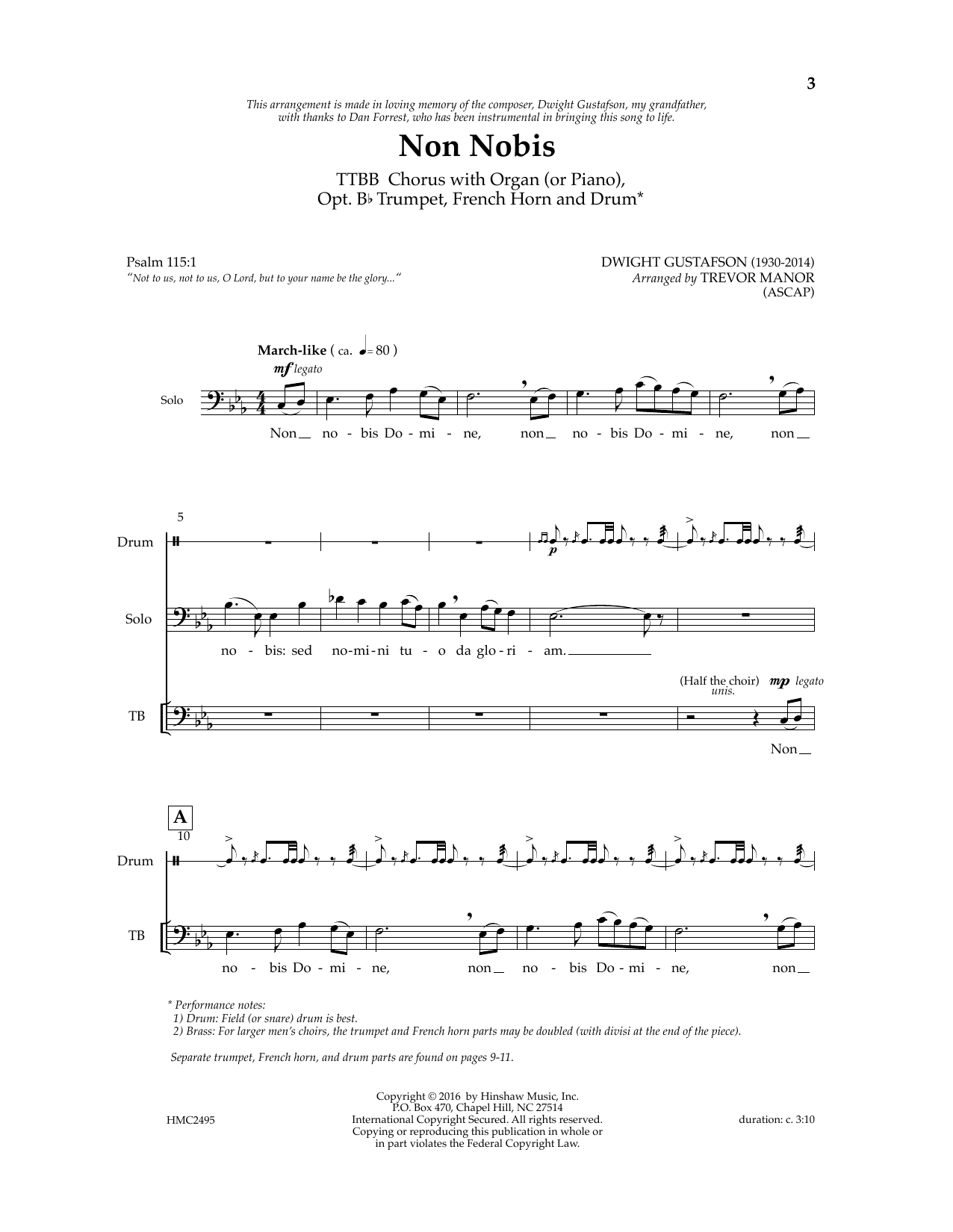 Produktgalerie: Seite 1 von 1 Non Nobis (arr. Trevor Manor), Dwight Gustafson, Chor