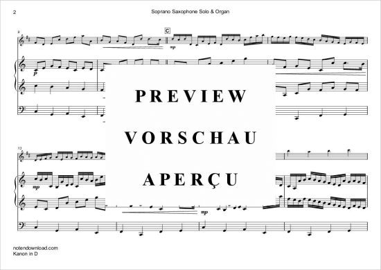 Product gallery: Page 3 of 7 Kanon in D , Leonard Cohen, (soprano saxophone + organ)