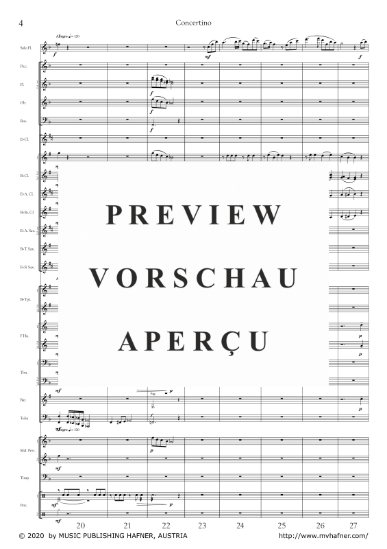 Product gallery: Page 9 of 11 Concertino, , (Flute solo and large wind orchestra)