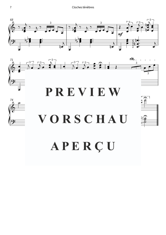 Produktgalerie: Seite 9 von 9 Cloches ténèbres, , Klavier Solo