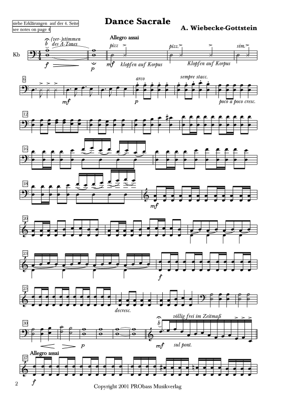 gallery: Dance Sacrale, , Violine und Kontrabass