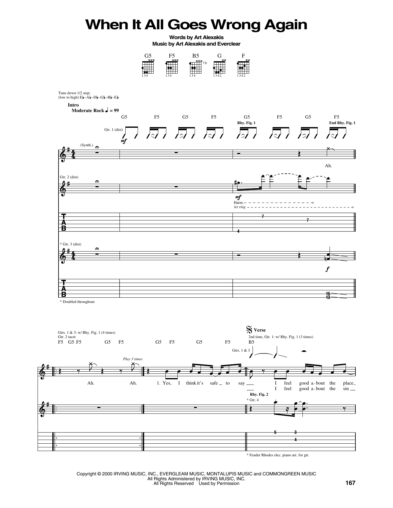 Produktgalerie: Seite 1 von 1 When It All Goes Wrong Again, Everclear, Gitarre