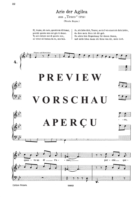 Product gallery: Page 2 of 5 Si t'amo o caro, , Soprano Solo and Piano