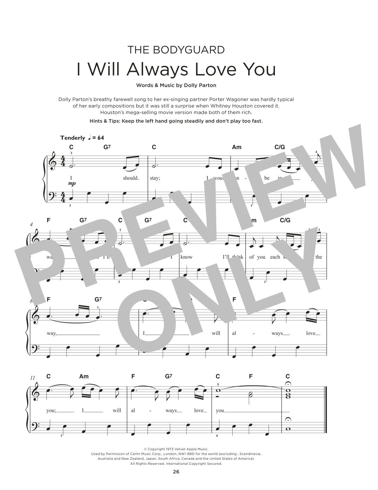 Produktbild zu: I Will Always Love You
