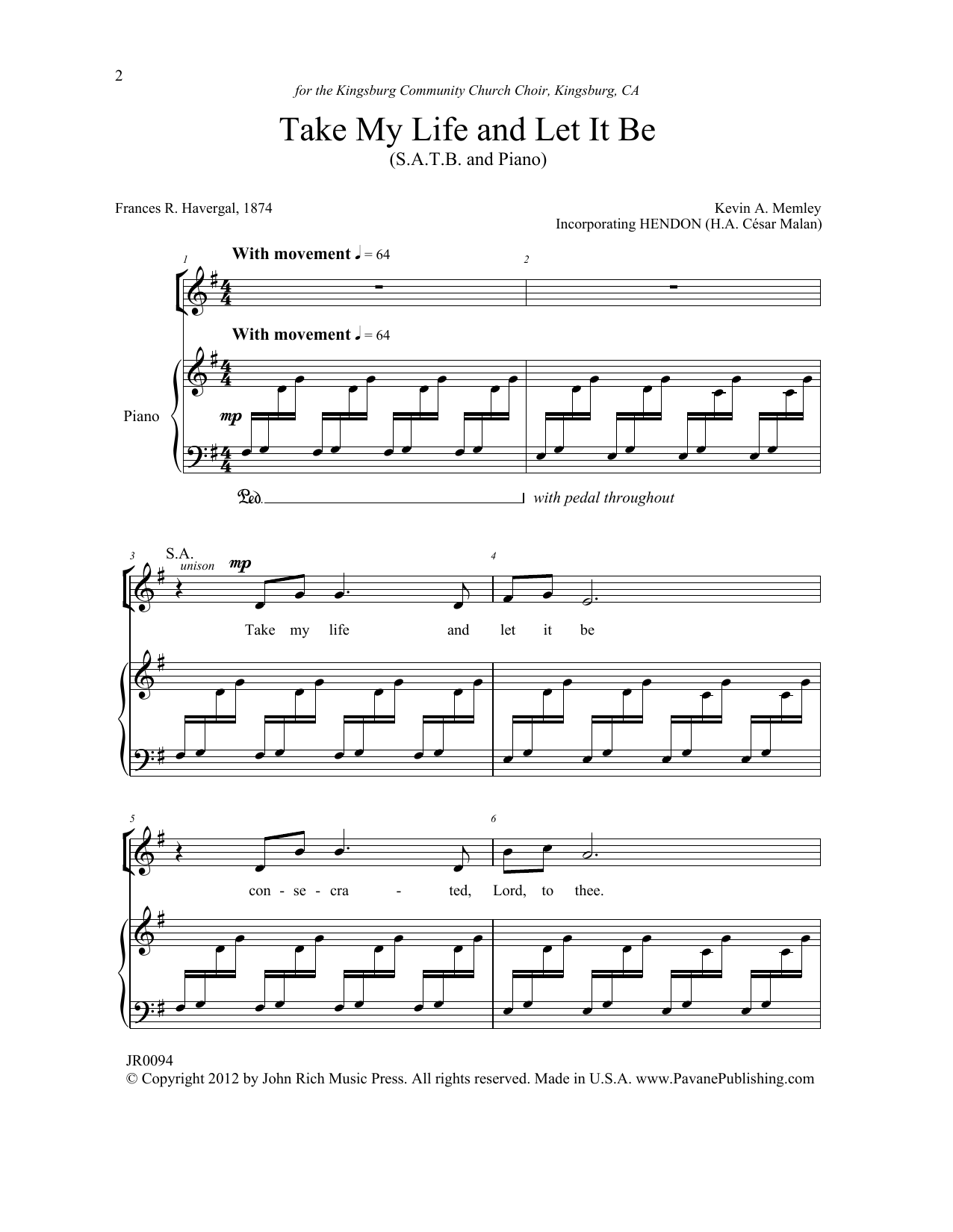 Produktbild zu: Take My Life and Let It Be