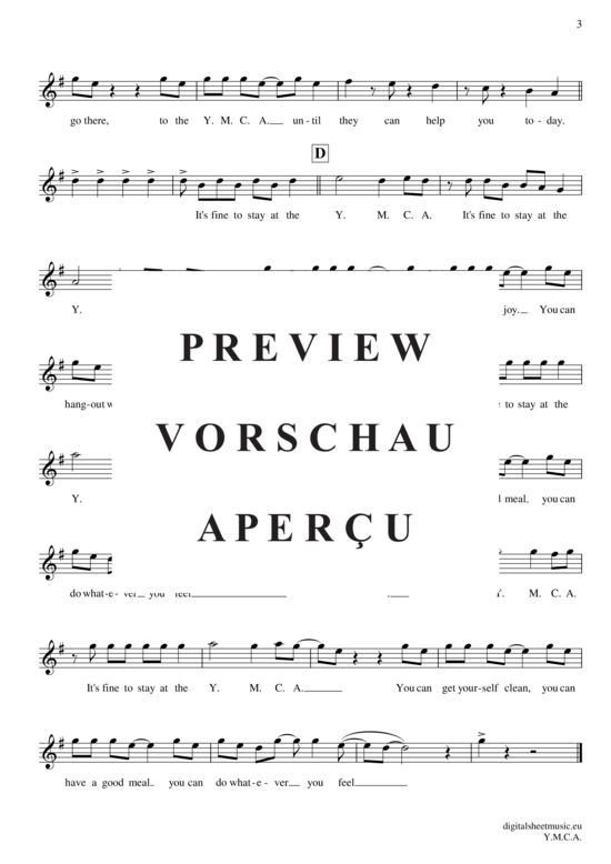 Product gallery: Page 4 of 4 Y.M.C.A. , Village People, Clarinet in B-flat