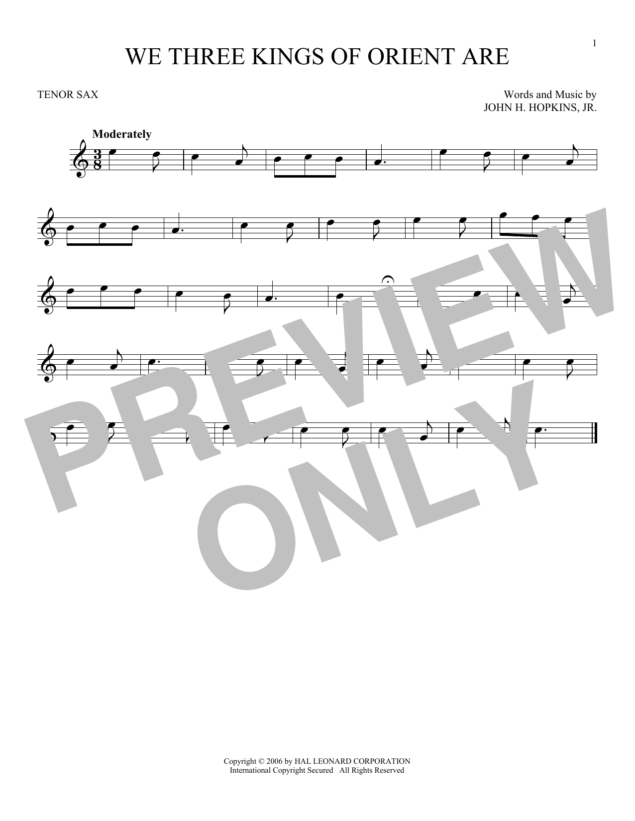 Product gallery: Page 1 of 1 We Three Kings Of Orient Are, John H. Hopkins, Jr.