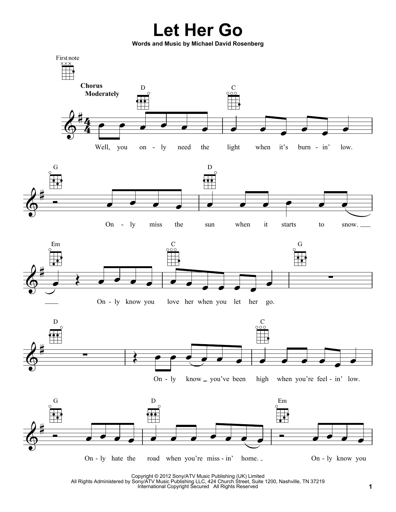 Product gallery: Page 1 of 1 Let Her Go, Passenger