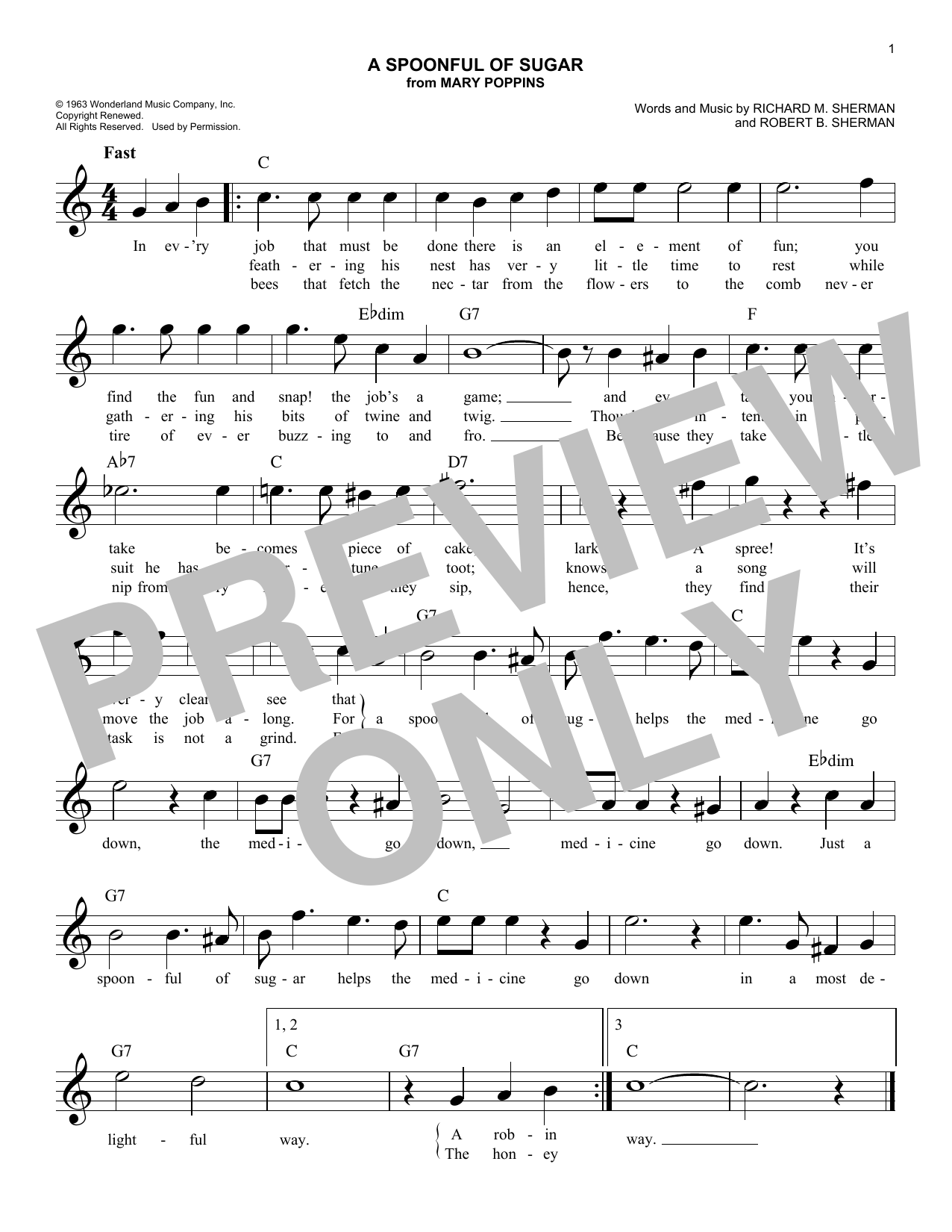 Product picture to: A Spoonful Of Sugar (from Mary Poppins)