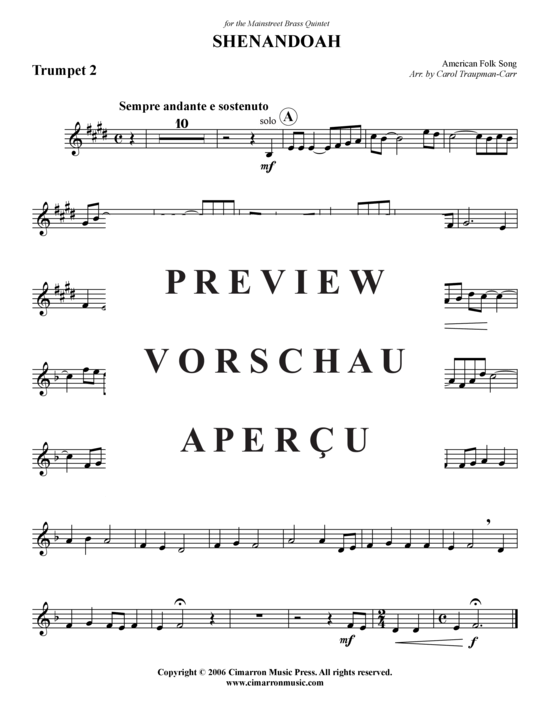 Produktgalerie: Seite 7 von 8 Shenandoah , , (Blechbläserquintett)