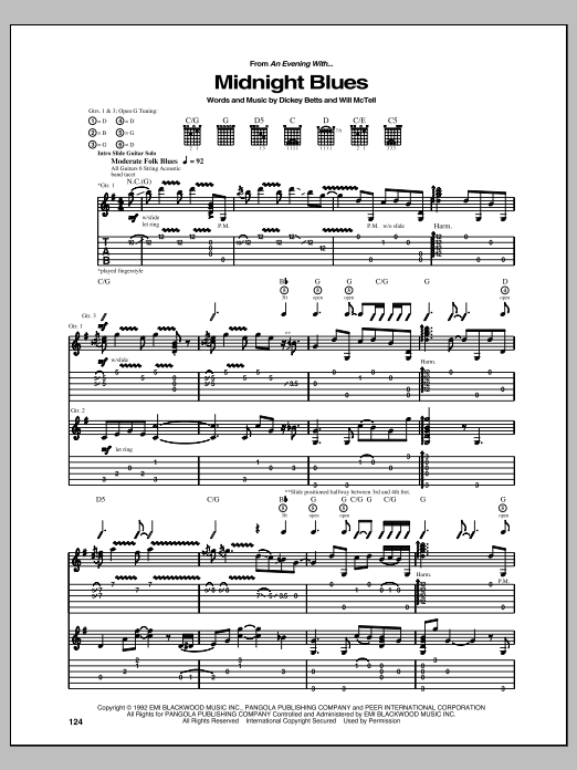 Product gallery: Page 1 of 1 Midnight Blues, Allman Brothers Band