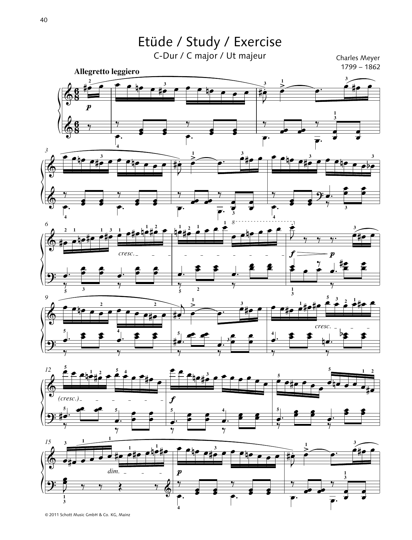 Product gallery: Page 1 of 1 Study C major, Charles Meyer