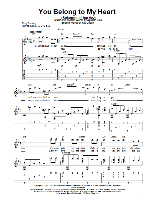 Produktgalerie: Seite 1 von 1 You Belong To My Heart (Solamente Una Vez), Agustin Lara, Gitarre