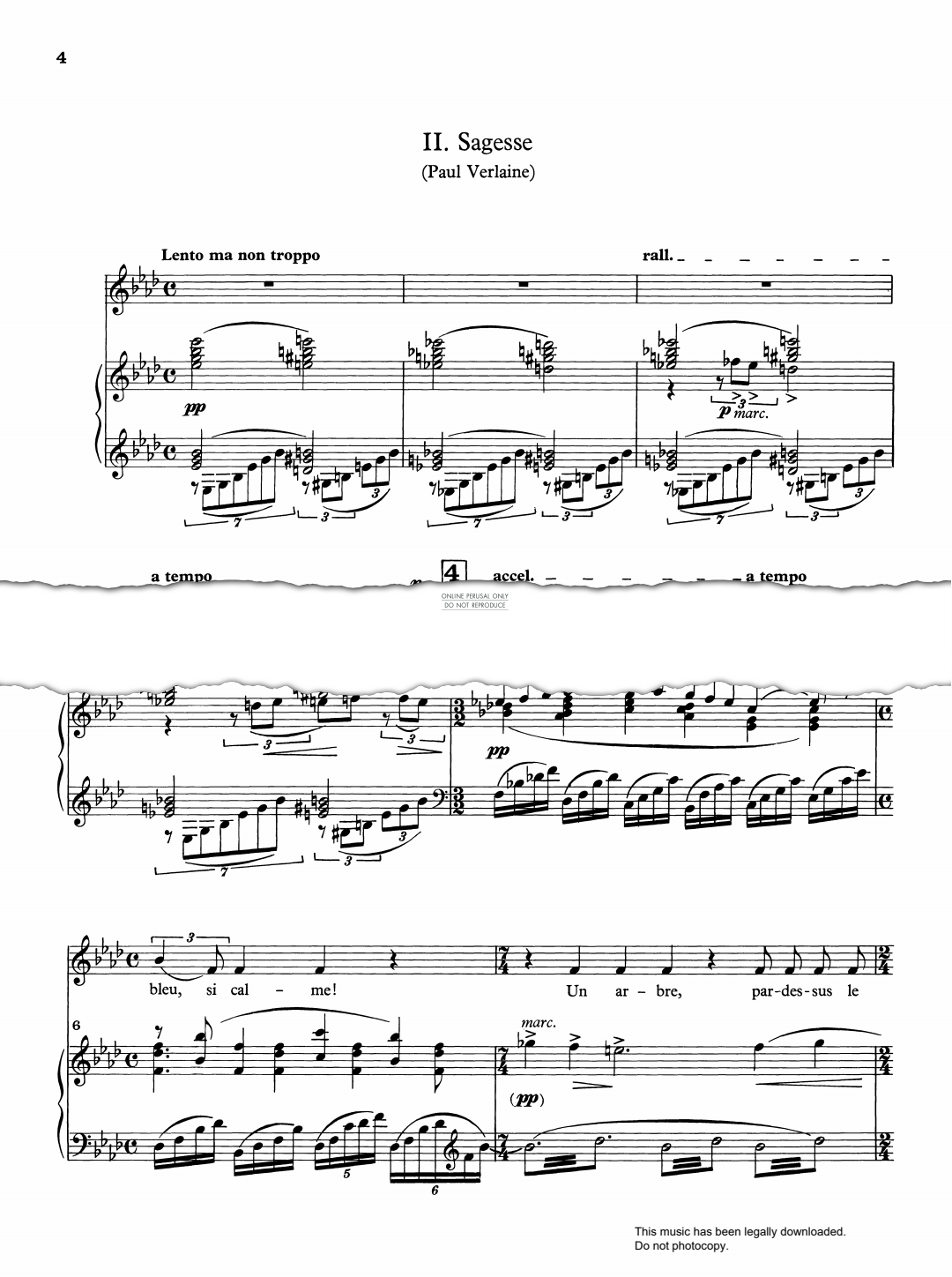Product picture to: Sagesse (from 'Quatre Chansons Françaises')