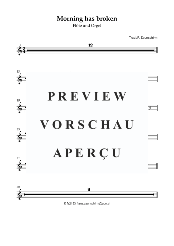 gallery: Morning has broken, , Transverse Flute and Organ