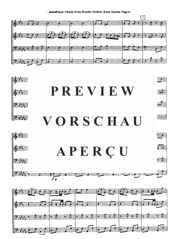 Produktgalerie: Seite 6 von 11 Parade der hölzernen Soldaten, , Blechbläserquartett