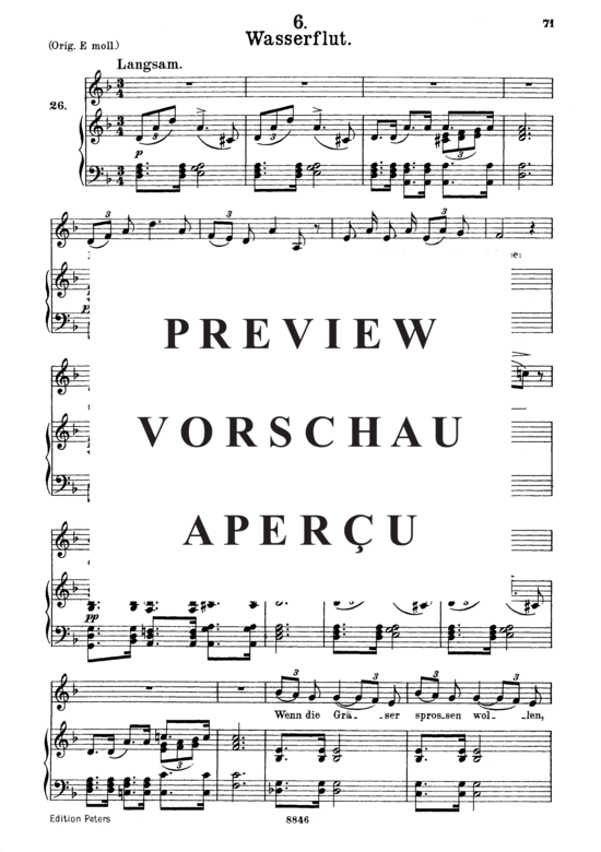 gallery: Wasserflut D.911-6 (Winterreise) , ,  (Gesang mittel + Klavier)