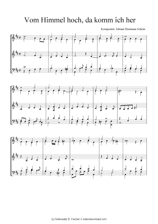 Produktgalerie: Seite 1 von 3 Vom Himmel hoch, da komm ich her , , (Quartett in C)