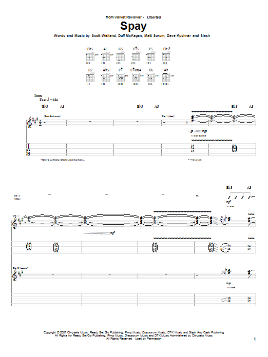 Produktgalerie: Seite 1 von 1 Spay, Velvet Revolver, Gitarre