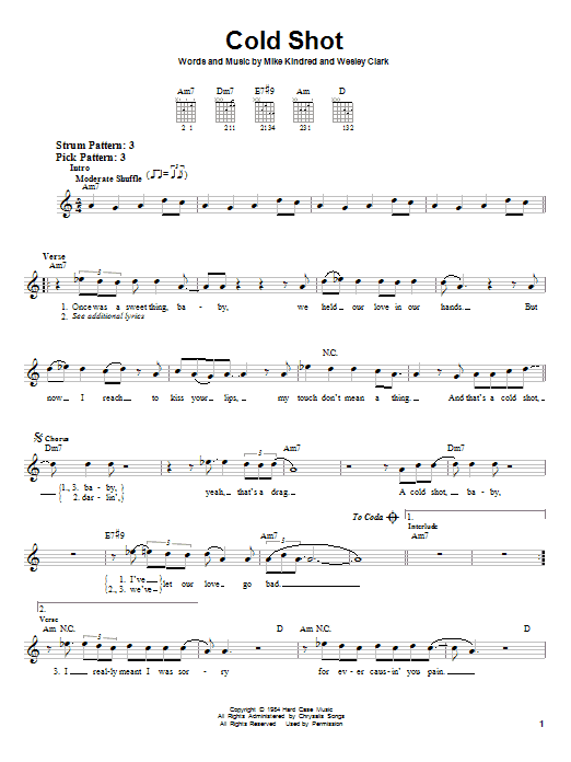 Product gallery: Page 1 of 1 Cold Shot, Stevie Ray Vaughan
