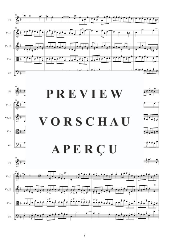 Produktgalerie: Seite 9 von 11 Concerto No.8 to 5 in F-Dur Op.5, , Querflöte Solo und Streicher Ensemble
