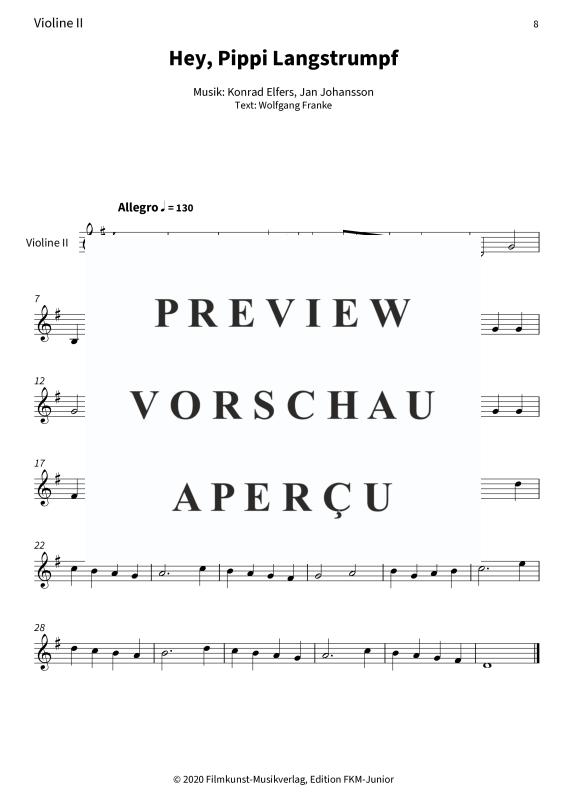 Produktgalerie: Seite 10 von 11 Pippi Langstrumpf, , Streichorchester - G-Dur