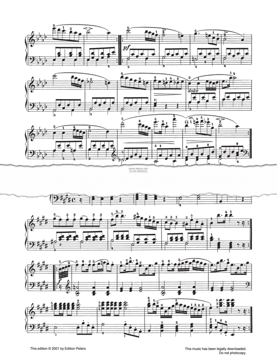 Produktgalerie: Seite 1 von 1 Moderato alla Marcia Op. 139 No. 52, Carl Czerny, Klavier