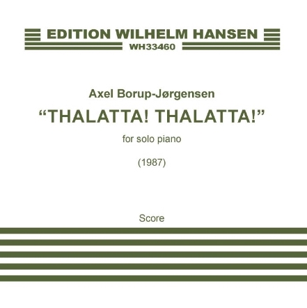 cover: Thalatta! Thalatta!, Axel Borup-Jørgensen, Klavier