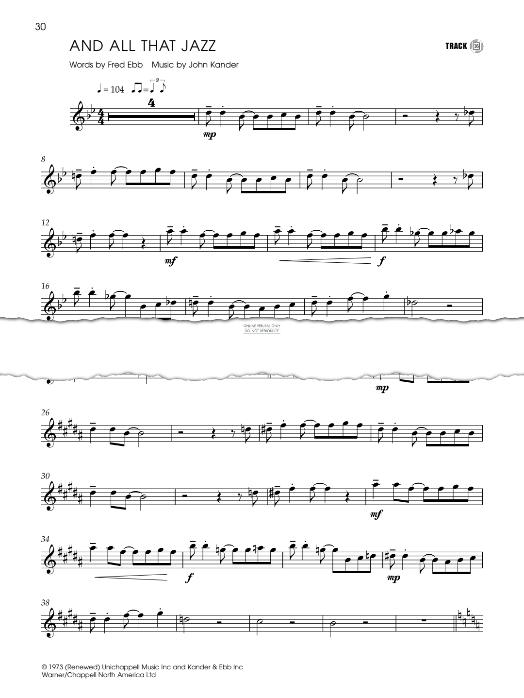 Product gallery: Page 1 of 1 And All That Jazz (from 'Chicago'), Fred Ebb