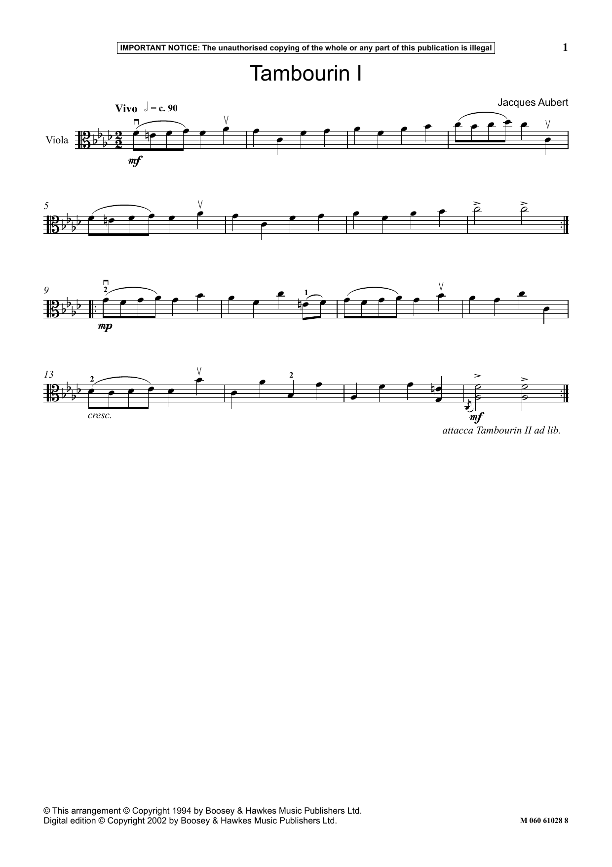 Produktbild zu: Tambourin I
