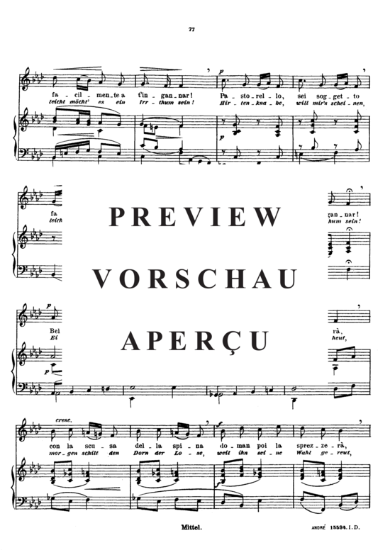 Product gallery: Page 3 of 5 Se tu m'ami, Sieber Ferdinand, Medium Voice and Piano