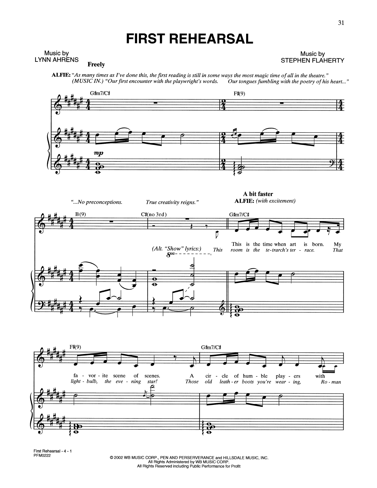 Produktbild zu: First Rehearsal (from A Man Of No Importance: A New Musical)