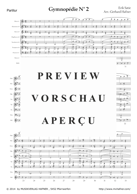 Product gallery: Page 5 of 11 Gymnopedie No. 2, , (large wind orchestra)