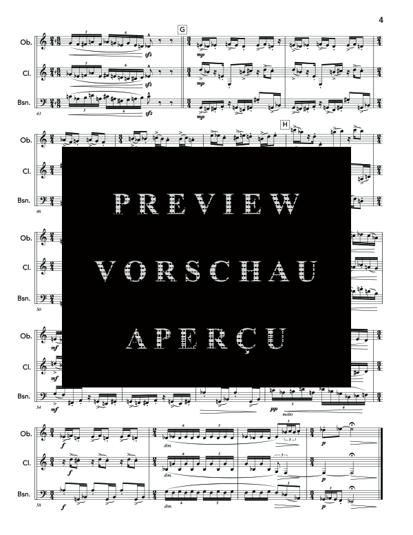 Product gallery: Page 10 of 11 Seven Shards, , (woodwind trio oboe/flute, clarinet and bassoon)