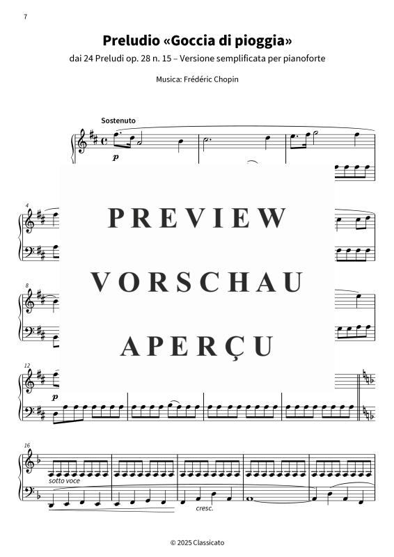 Produktgalerie: Seite 9 von 11 Gocce di pioggia sul pianoforte - Pezzi semplificati e delicati per i giorni grigi, , Klavier Solo