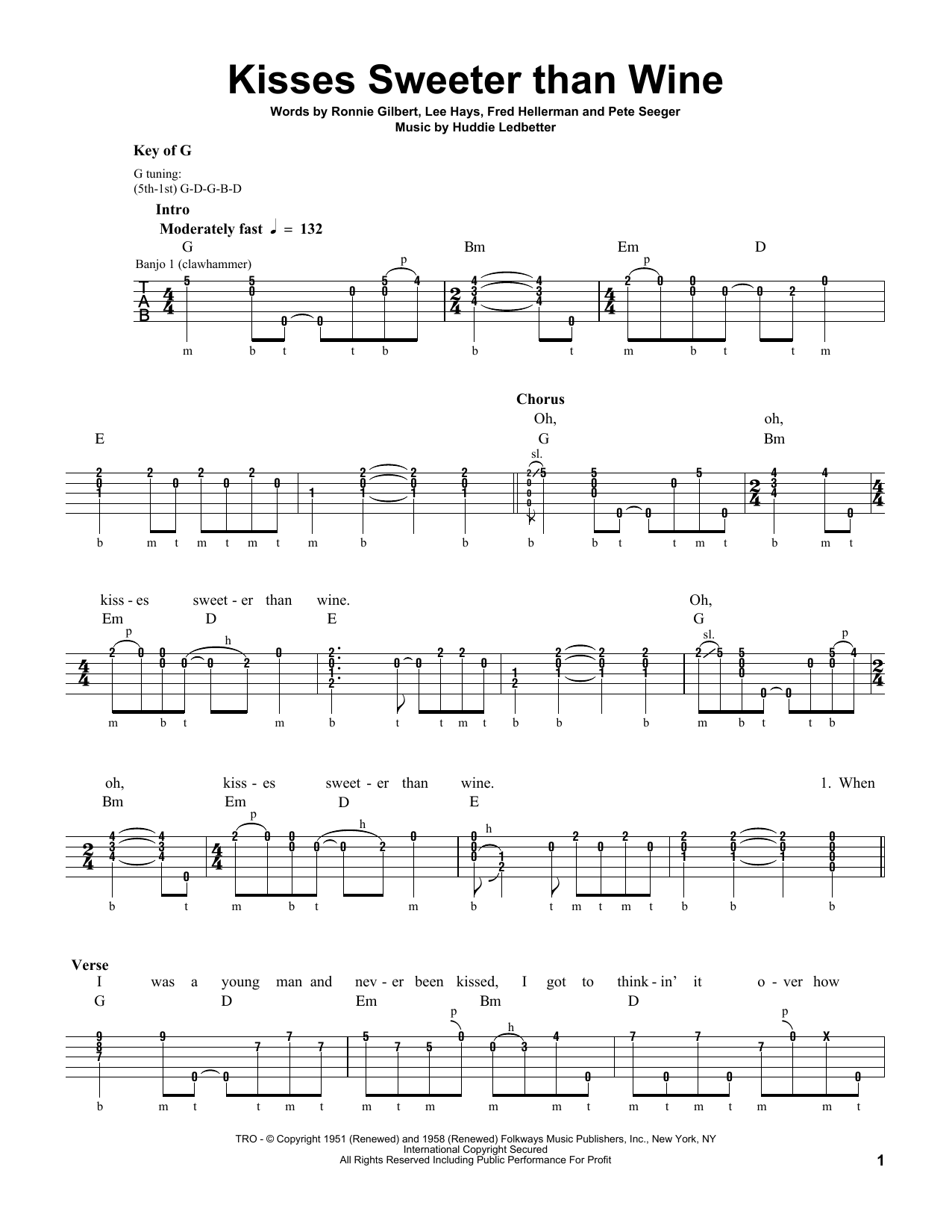 Produktgalerie: Seite 1 von 1 Kisses Sweeter Than Wine, Pete Seeger, Banjo