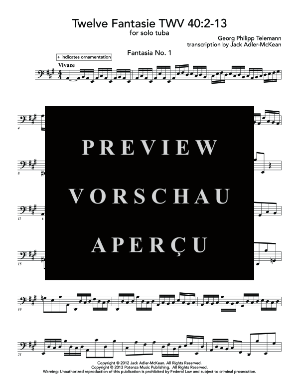 Produktgalerie: Seite 5 von 11 Twelve Fantasies, , (Tuba Solo)