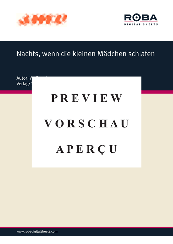 Product gallery: Page 2 of 3 Nachts, wenn die kleinen Mädchen noch schlafen , , Piano Solo