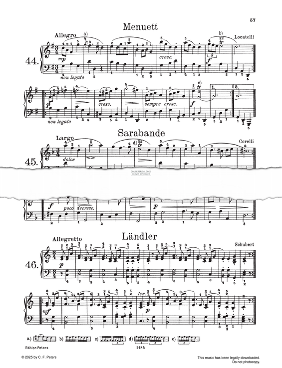 Produktgalerie: Seite 1 von 1 Sarabande D-minor, Arcangelo Corelli, Klavier