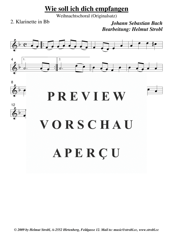 gallery: Wie soll ich dich empfangen, , Klarinettenquartett