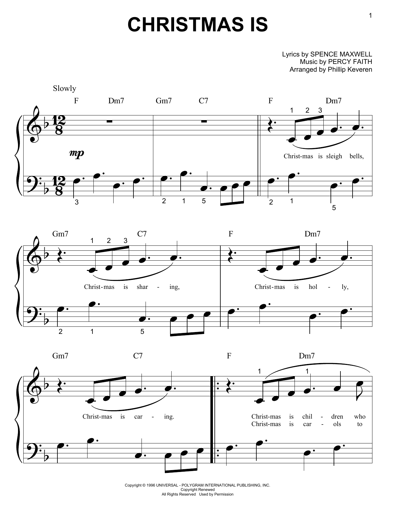 Produktbild zu: Christmas Is (arr. Phillip Keveren)