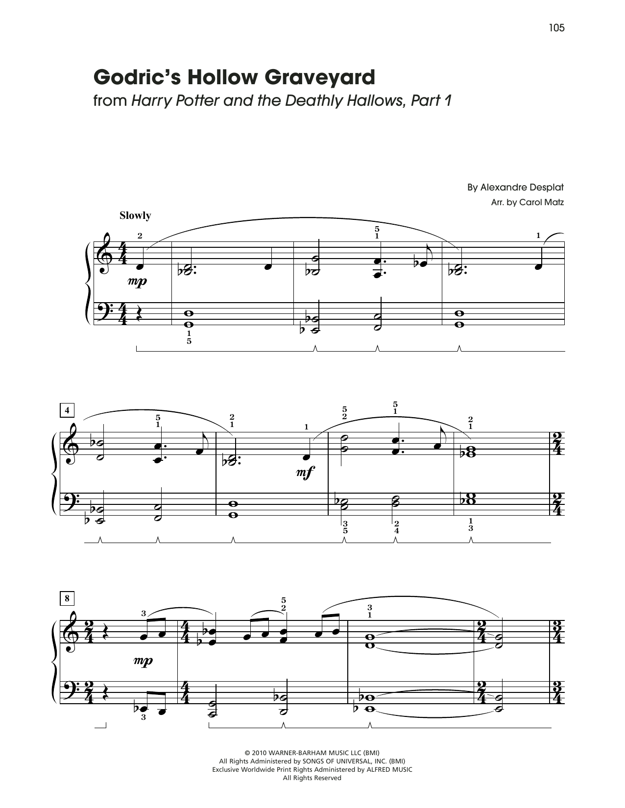 Product picture to: Godric's Hollow Graveyard (from Harry Potter) (arr. Carol Matz)
