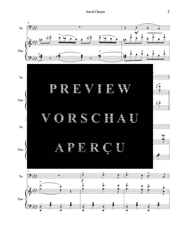 Product gallery: Page 11 of 11 Anvil Chorus, , (tuba and piano)
