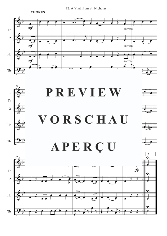 Produktgalerie: Seite 4 von 10 A Visit From St. Nicholas, , Blechbläser Quintett