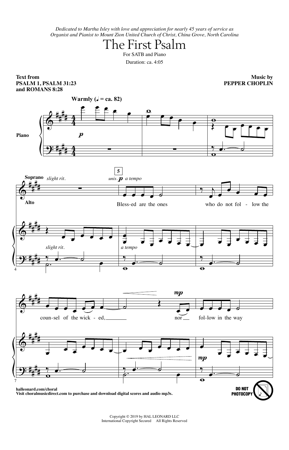 Produktbild zu: The First Psalm