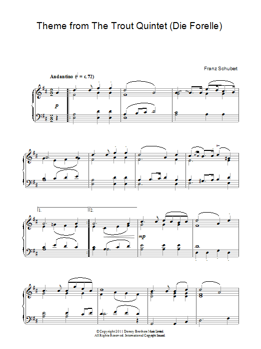 Produktbild zu: Theme From The Trout Quintet (Die Forelle)