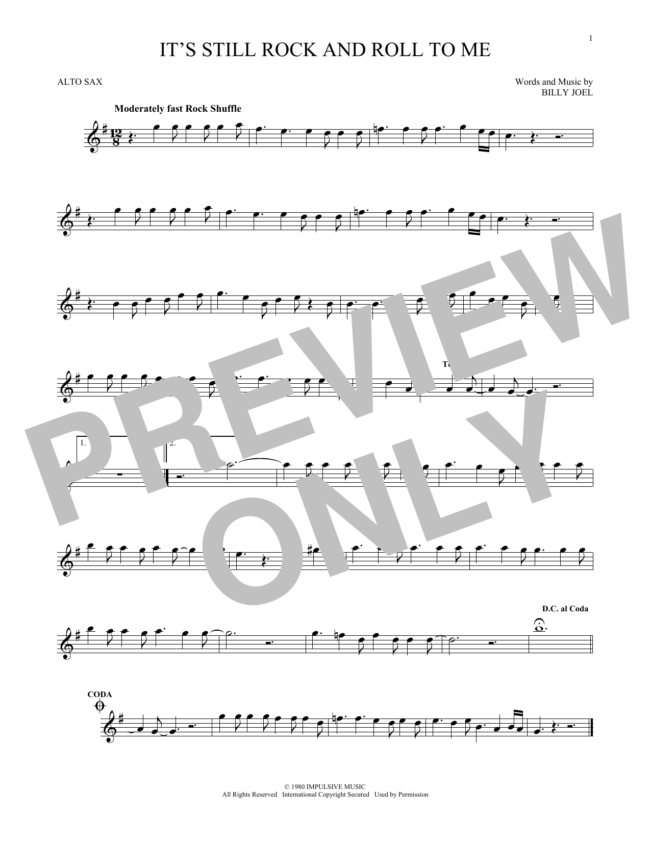 Product gallery: Page 1 of 1 It's Still Rock And Roll To Me, Billy Joel