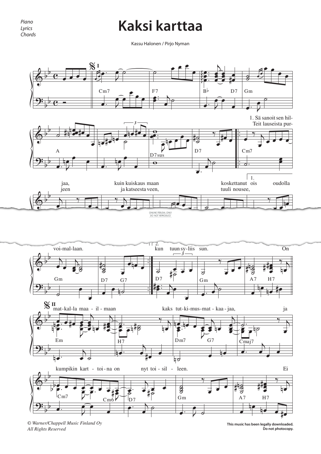 Produktgalerie: Seite 1 von 1 Kaksi karttaa, Laura Voutilainen, Gesang, Gitarre, Klavier