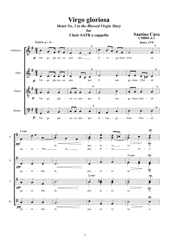 Produktbild zu: Virgo gloriosa - MotetteSantino Cara